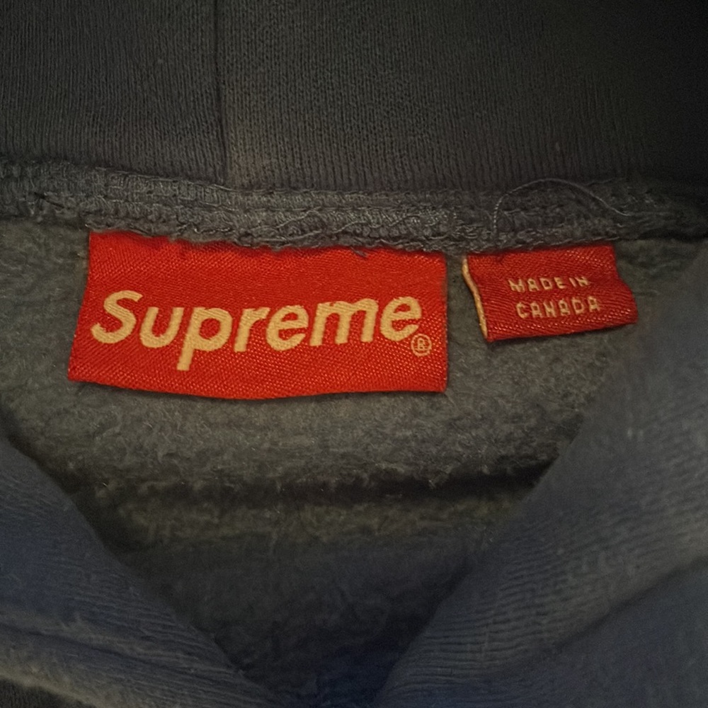 Supreme SS17 full stripe blue/yellow hoodie. - Picture 2 of 6